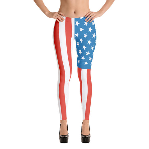 Women's DEUS GEAR American Flag Leggings Premium Line